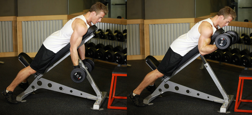 Dumbbell-Prone-Incline-Curl