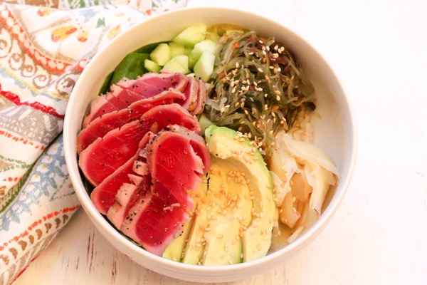 homemade poke bowl