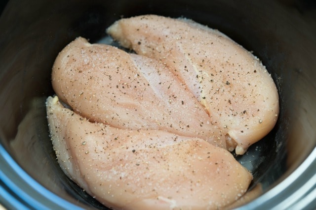 Slow Cooker Chicken Breast for tacos, rice, salad, and more